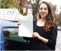 Kitty with Driving test pass certificate
